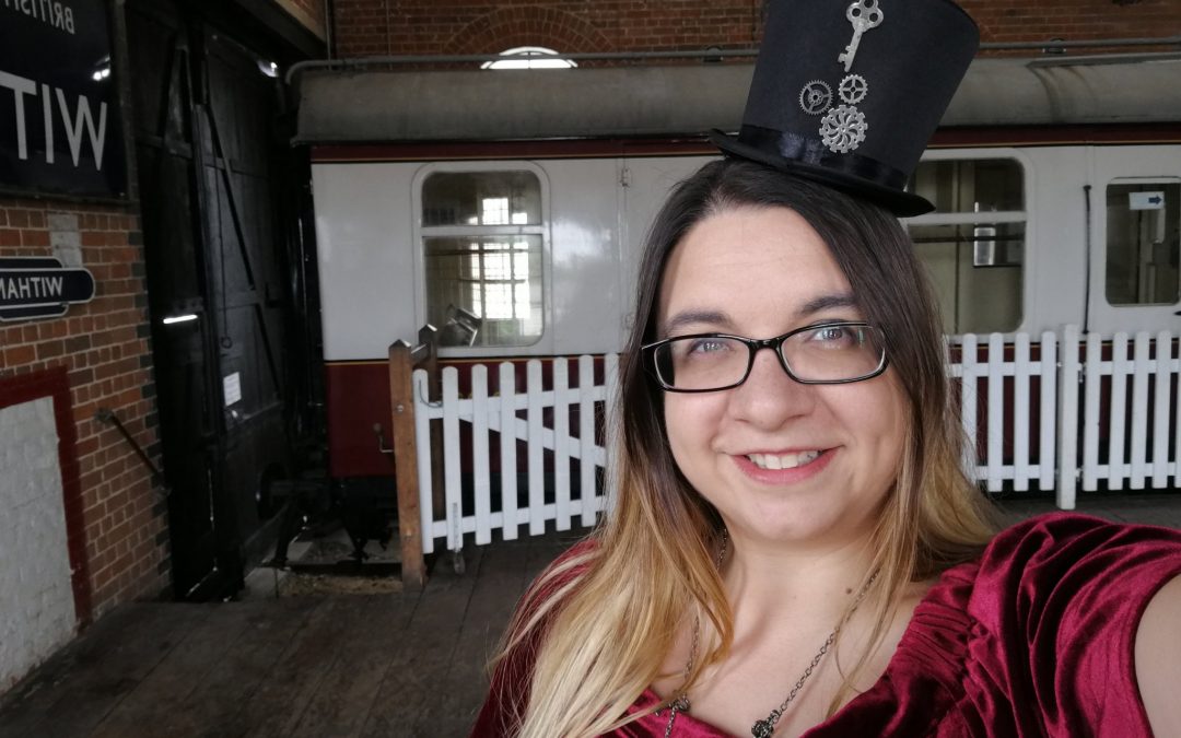 Steampunk selfie at the East Anglian Railway Museum